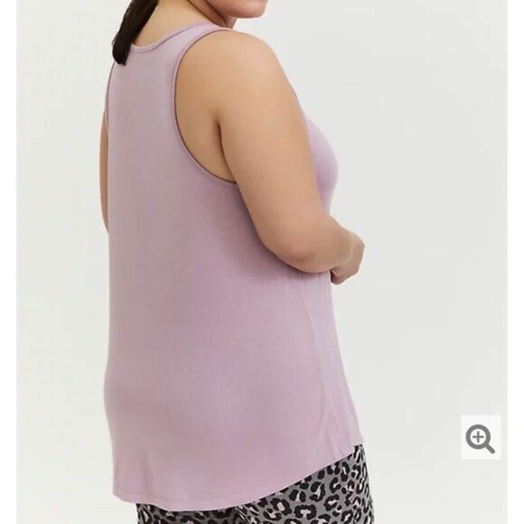 TORRID SUPER SOFT KNIT MAUVE PINK LAYERING TANK TOP Shirt Sleeveless Popover - Picture 2 of 6